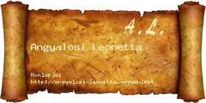 Angyalosi Leonetta névjegykártya
